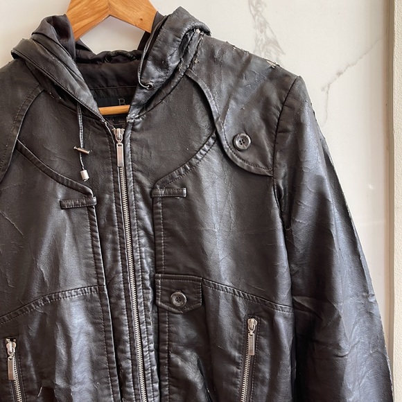 💕x2HP💕By Bernardo dark brown faux leather jacket - Picture 3 of 15